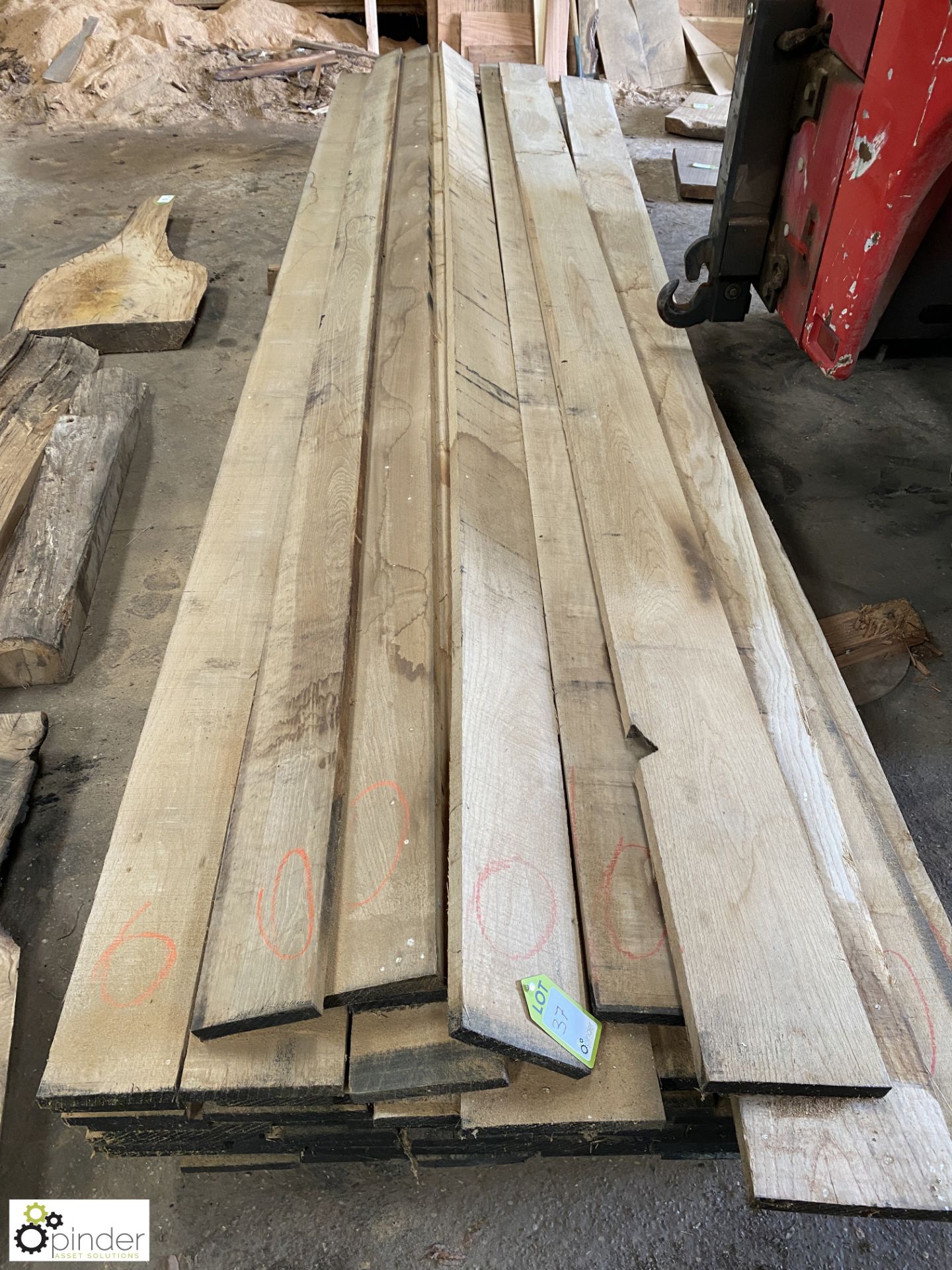 Approx 65 kiln dried Oak Boards, 155mm/185mm x 25mm x 4900mm - Image 2 of 7