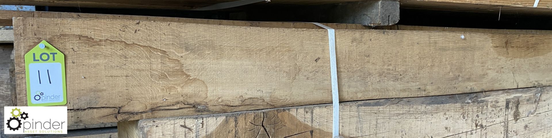 Air dried Oak Beam, 3820mm x 190mm x 130mm - Image 3 of 5