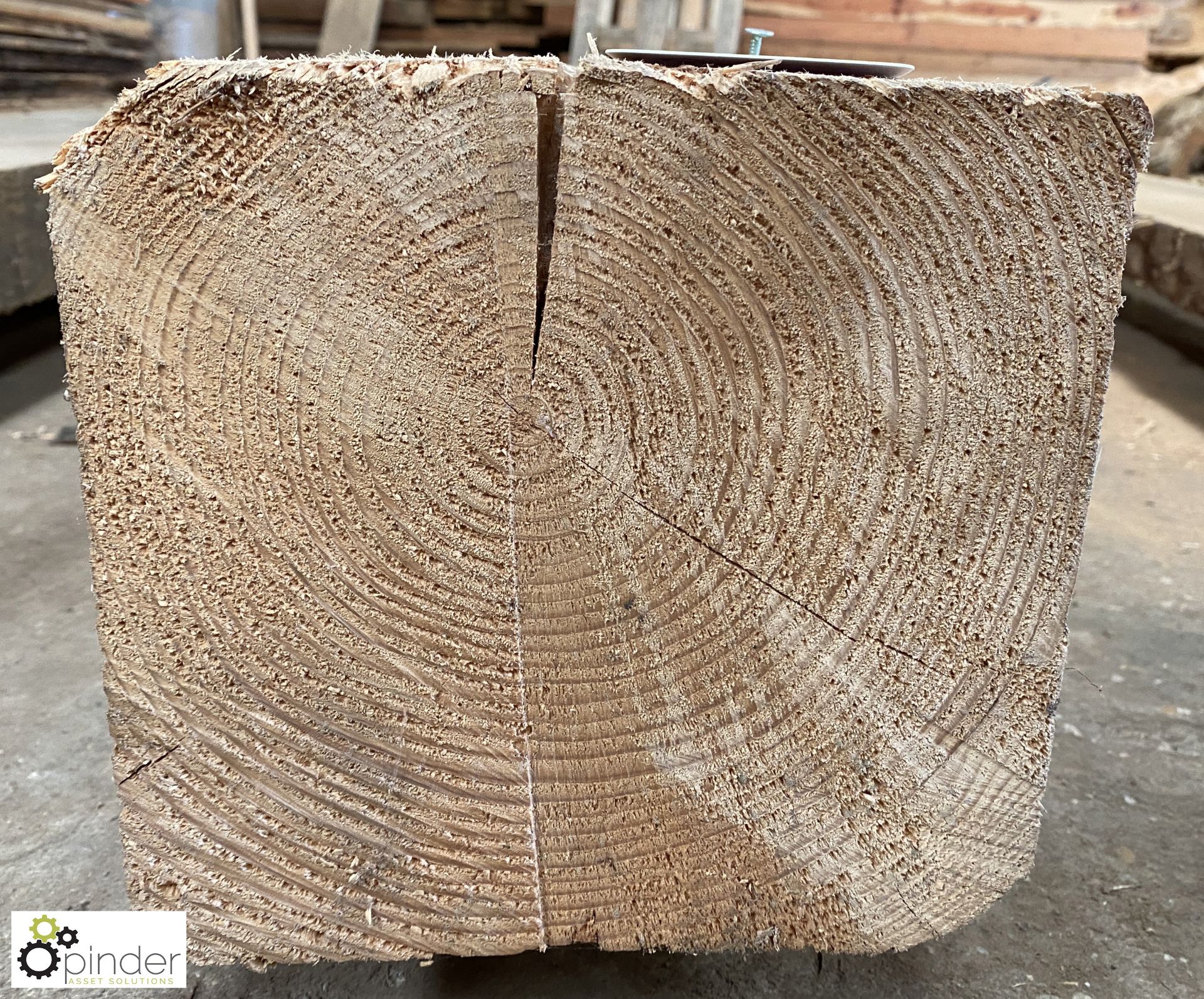 Air dried Pine Beam, 3720mm x 220mm x 200mm - Image 3 of 8