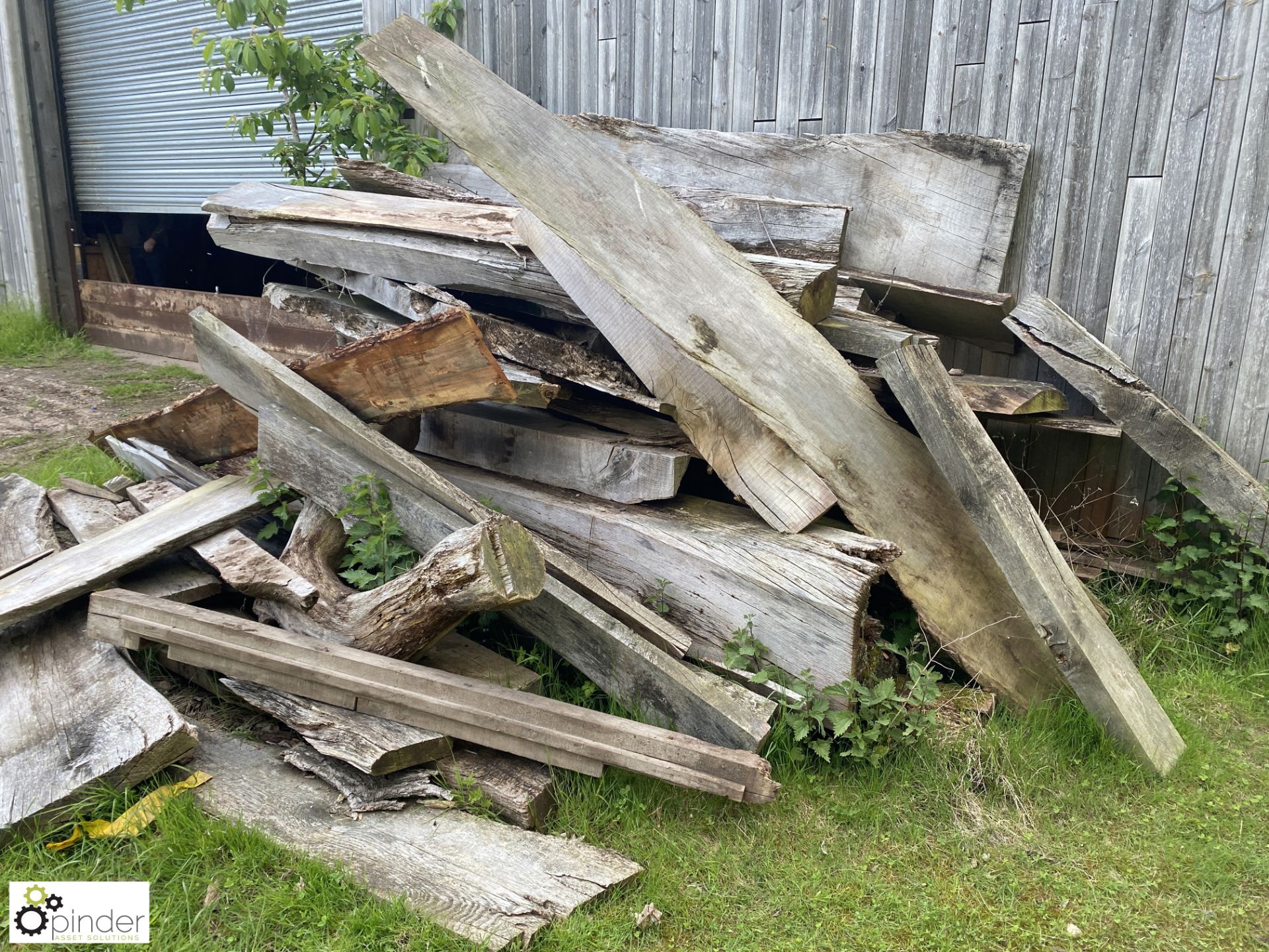 Quantity various Hardwood and Softwood including beams, board and logs, by right side of roller - Image 5 of 9