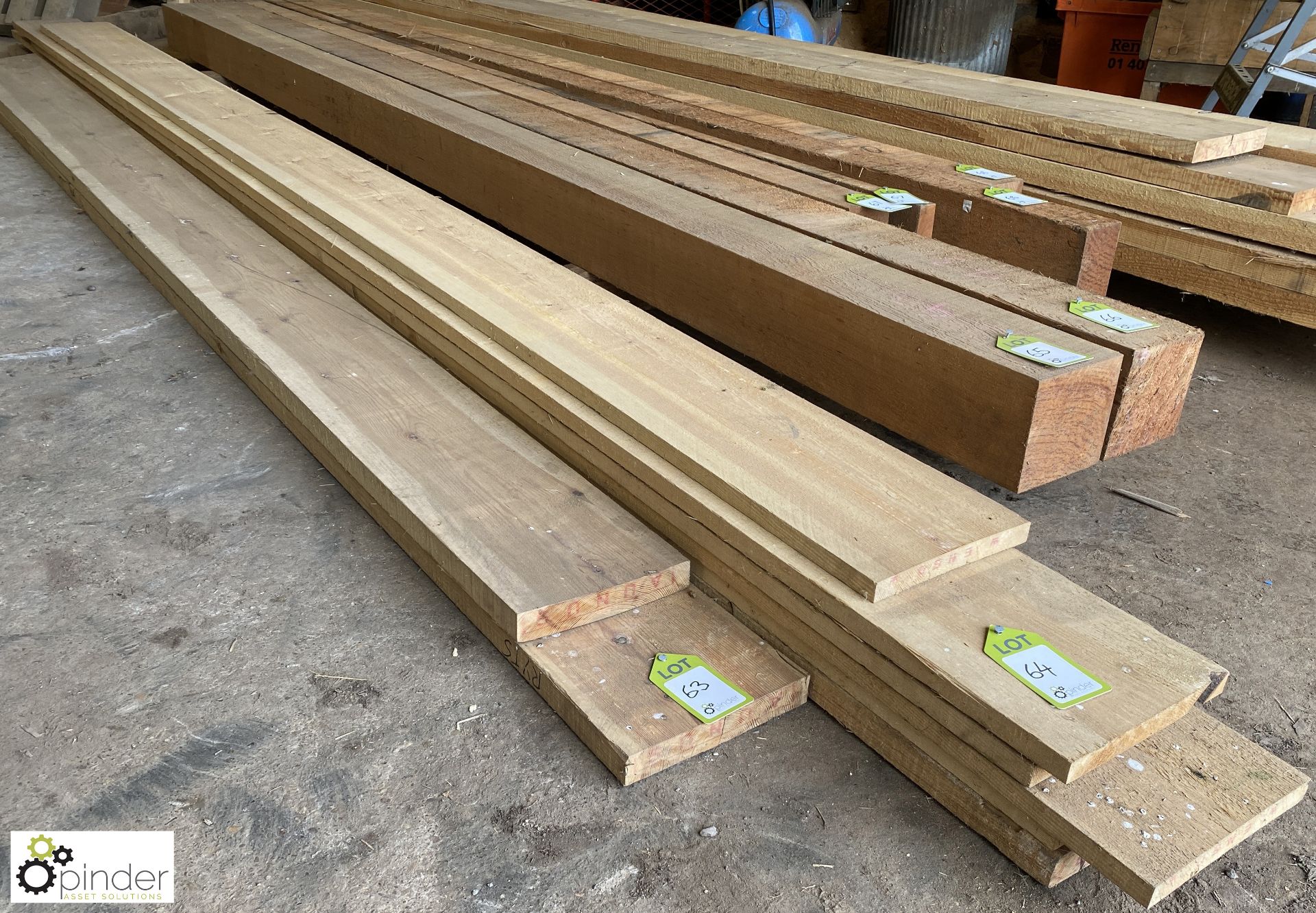 6 Pine Boards, 4800mm average x 225mm x 25mm - Image 3 of 8