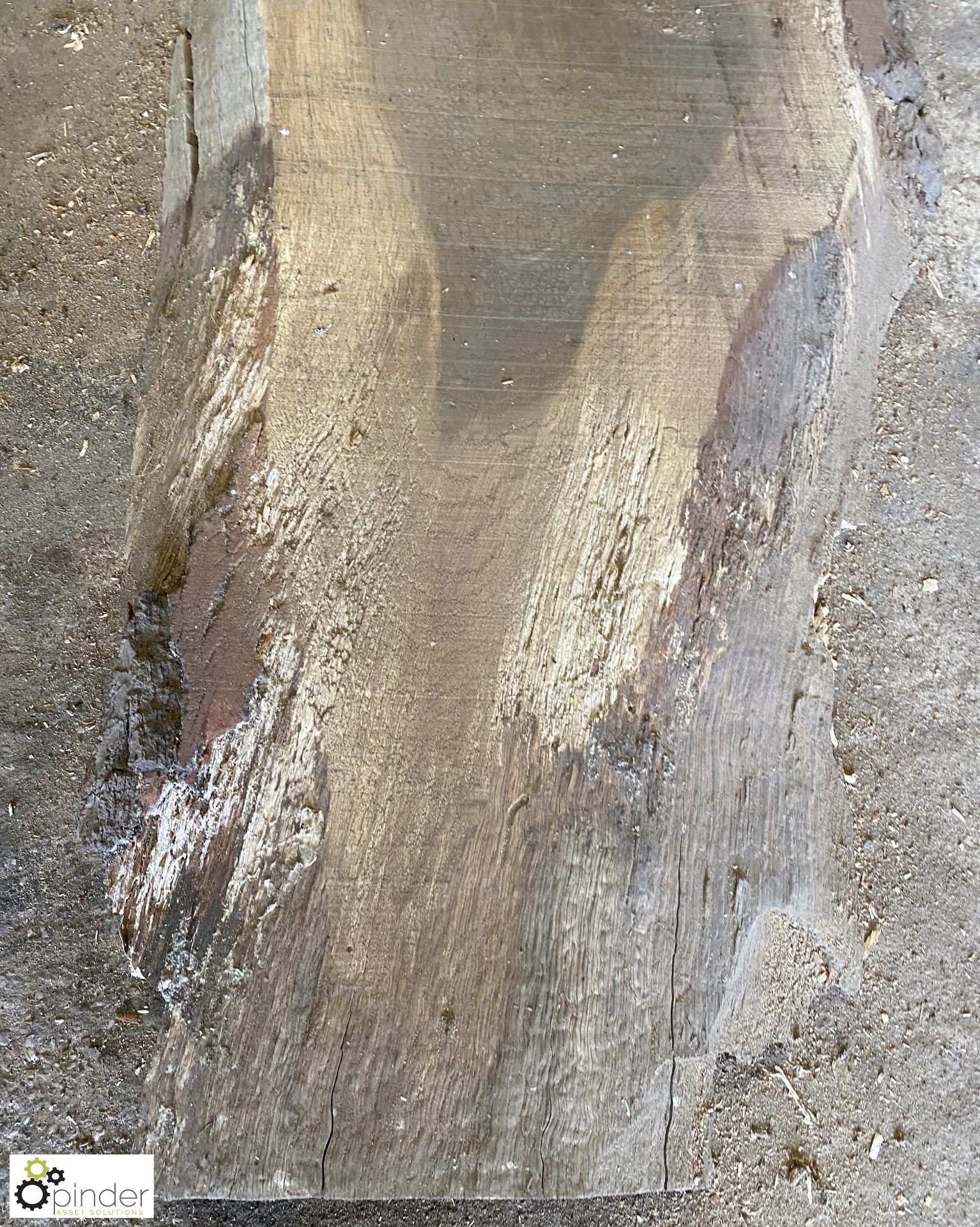 Air dried Oak Board, 3580mm x 650mm average x 60mm - Image 5 of 9