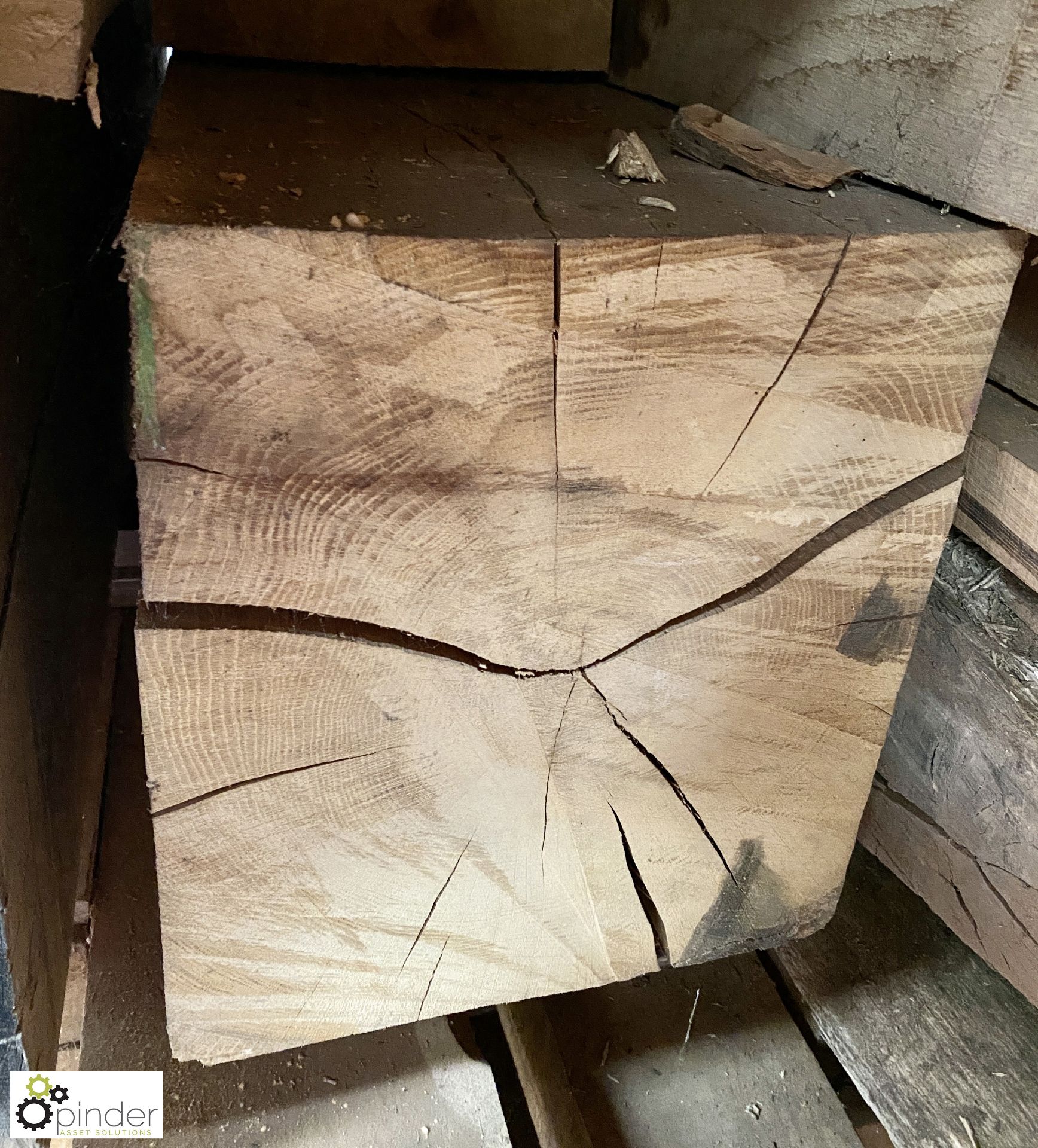 Air dried Brown Oak Beam, 3050mm x 320mm x 365mm - Image 5 of 6