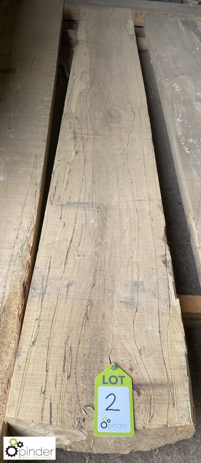 Air dried Spalted Beech Board, 2450mm x 320mm x 100mm
