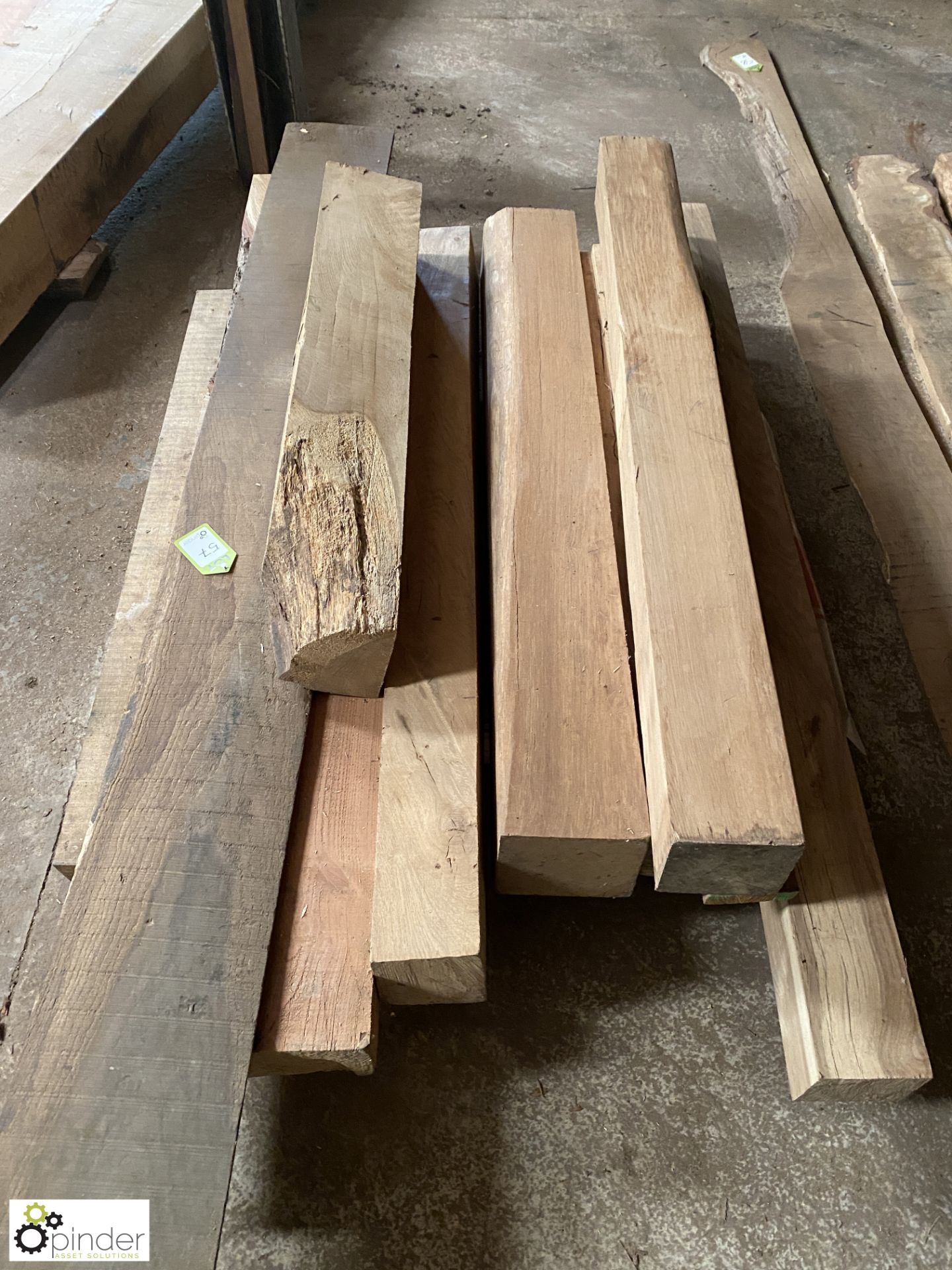 8 various Oak Beams, 1 Douglas Fir Beam, 1 Oak Board, to pallet - Image 5 of 7