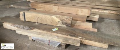 8 various Oak Beams, 1 Douglas Fir Beam, 1 Oak Board, to pallet