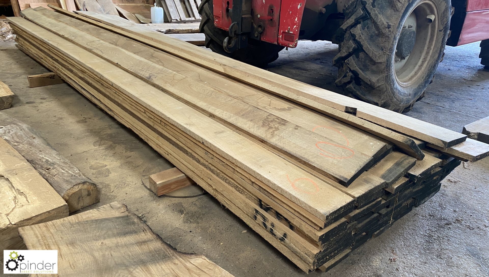 Approx 65 kiln dried Oak Boards, 155mm/185mm x 25mm x 4900mm