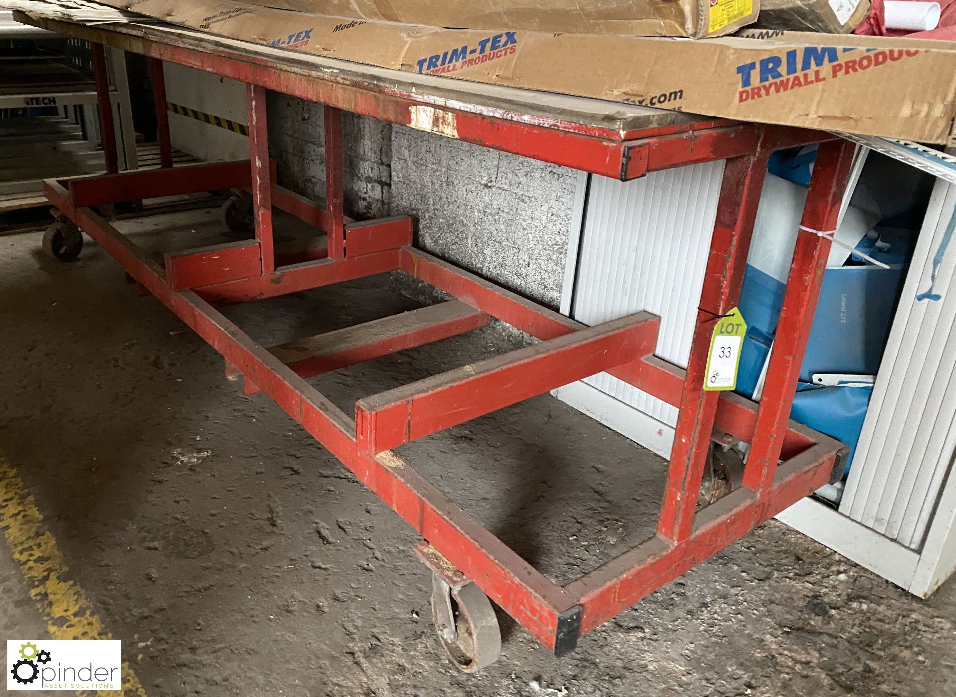 Fabricated Work Trolley, 3000mm x 800mm - Image 3 of 5