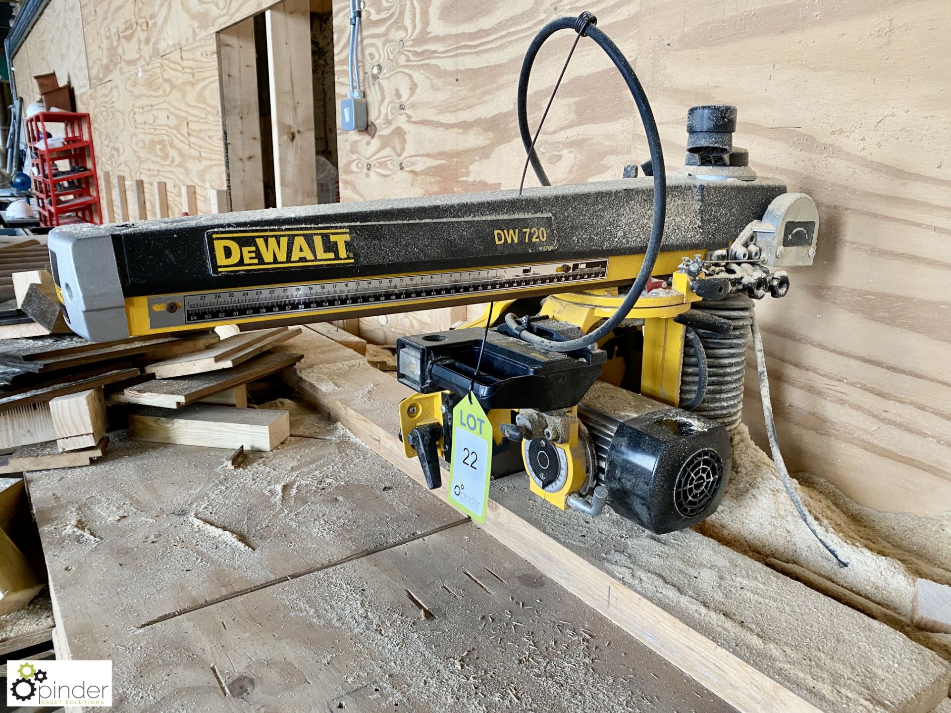 Dewalt DW720 Pull Over Cross Cut Saw, 240volts