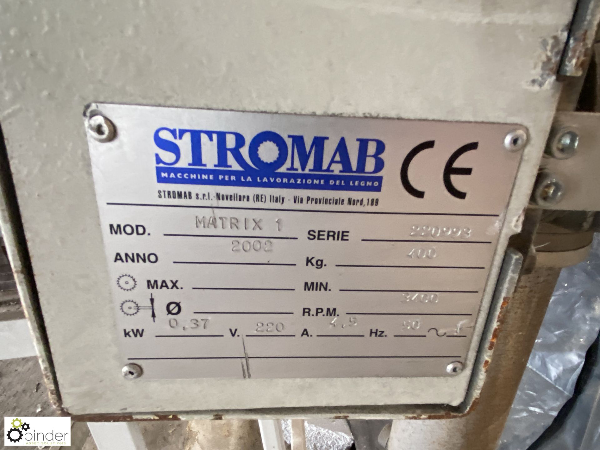 Stromab TR500 Programmable Cut Off Saw, year 2002, serial number 220992, 415volts, with feed table - Image 10 of 12