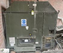 Hunting Ex-Army Generator in acoustic cabinet, 25kva, 415volts, refurbished by ABRO in March 2005
