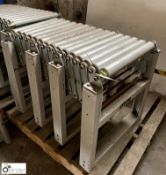 iTech concertina Roller Conveyor, closed length 900mm, roller width 500mm
