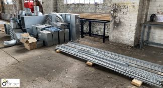 Quantity galvanised Ventilation Ducting and Mounting Tracks