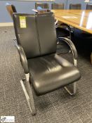 4 chrome framed leather Meeting Chairs (first floor boardroom)