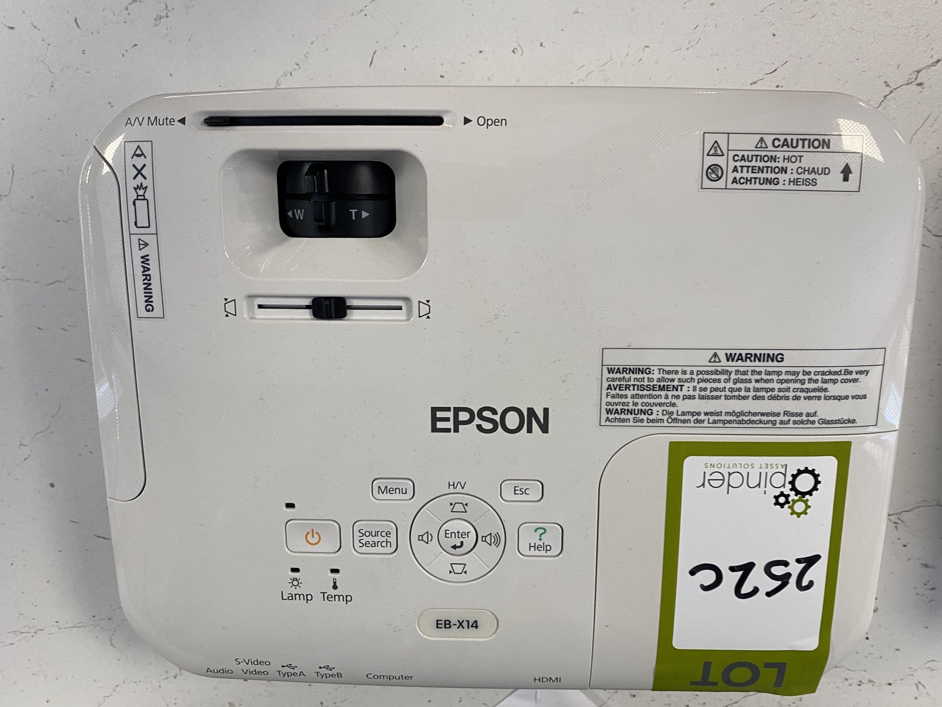 Epson EB-X14 Multimedia Projector (no remote) - Image 2 of 2