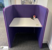 Upholstered single person Workstation, 1000mm x 850mm (first floor main office)
