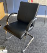 4 leather chrome framed Meeting Chairs (first floor meeting room 6)