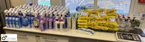 Large quantity Surface Cleaner, Surface Wipes and Sanitiser (first floor kitchen)