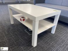 Coffee Table, 900mm x 550mm, white, with 2 power cubes (first floor general office)