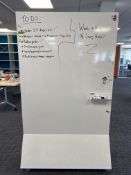 Mobile double sided Dry Wipe Board, 1150mm x 1940m