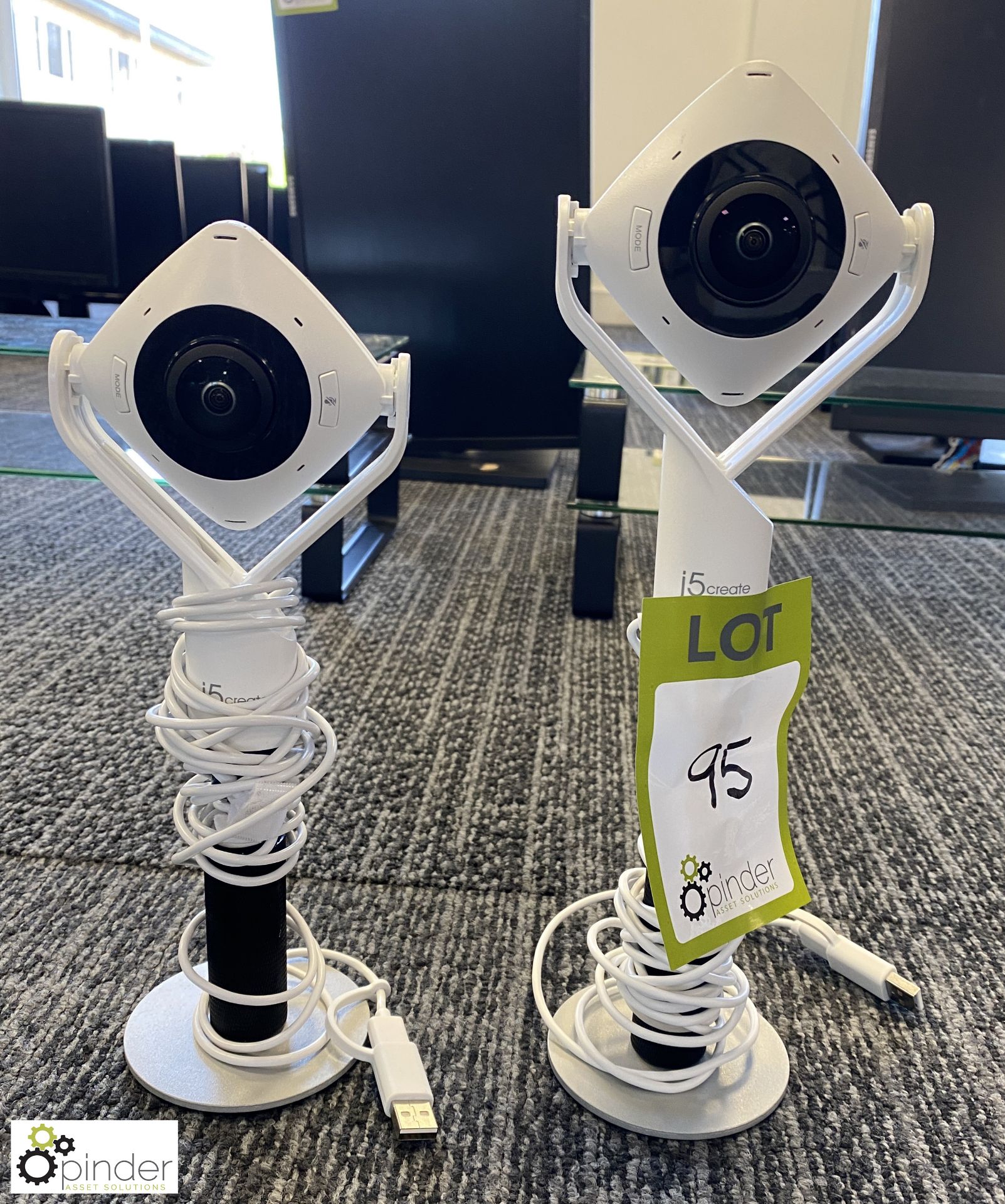 2 J5 Create M-JVCU 360S stand mounted Webcams (ground floor main office)