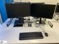 2 Samsung S24C450 24in Monitors, with iTec Triple Display docking station, keyboard, mouse, webcam