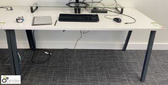 White office Desk, 1600mm x 800mm (first floor general office)