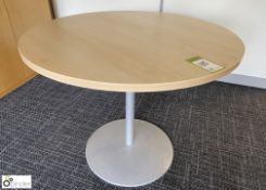 Beech effect circular Meeting Table, 900mm diameter (first floor MD office)