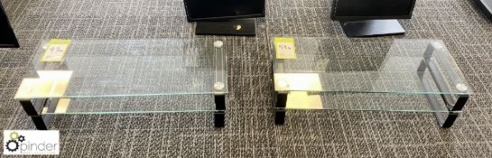 4 glass Monitor Stands (ground floor main office)