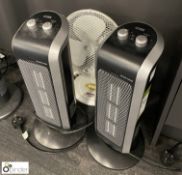 2 Logik tower Fan Heaters and Desk Fan (ground floor cafe)