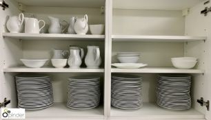 Plates and Jugs to double door cabinet (first floor kitchen)