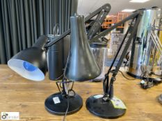 2 angle poise Desk Lamps, black (ground floor cafe)