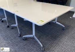 2 Senator gloss top flip down mobile Meeting Tables, 1500mm x 750mm (ground floor meeting room 2)