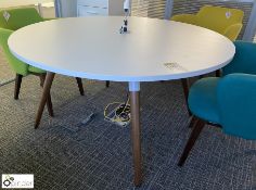 White circular Meeting Table, 1400mm diameter (first floor meeting room 5)