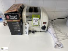 Dulait Toaster, Russel Hobbs Hand Blender, Russell Hobbs Sandwich Maker (first floor kitchen)