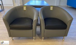 2 leather effect Tub Chairs (first floor kitchen)