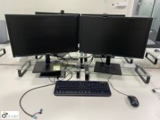 2 Samsung S24C450 24in Monitors, with iTec Triple Display docking station, keyboard, mouse, webcam