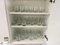 Quantity various Glasses, to cabinet (first floor kitchen)