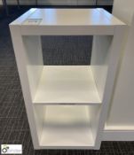 Pair 2-shelf Bookcases, 410mm x 390mm x 760mm, white (first floor general office)