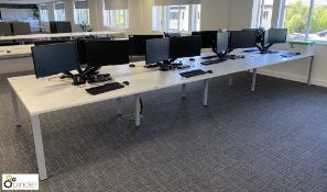 White 8-station Desk Pod, 5600mm x 1600mm (first floor main office)