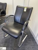3 chrome framed leather Meeting Armchairs (first floor MD office)