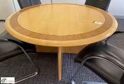 Walnut inlaid circular Meeting Table, 1400mm diameter (first floor MD office)