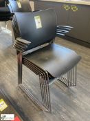 5 chrome framed stackable Chairs (ground floor café)