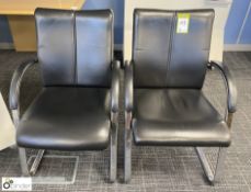 2 chrome framed leather Meeting Chairs (first floor boardroom)