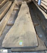 2 air dried Fluted Oak Boards, 3750mm x 800mm max x 50mm