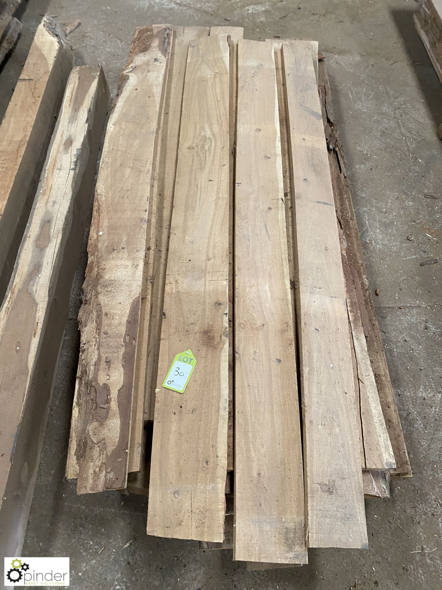 Quantity air dried Oak Boards, 2200mm long, various thicknesses and widths - Image 2 of 6