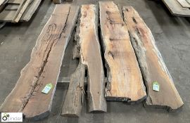 4 air dried Yew Boards, approx. 2150mm x 360mm x 60mm average