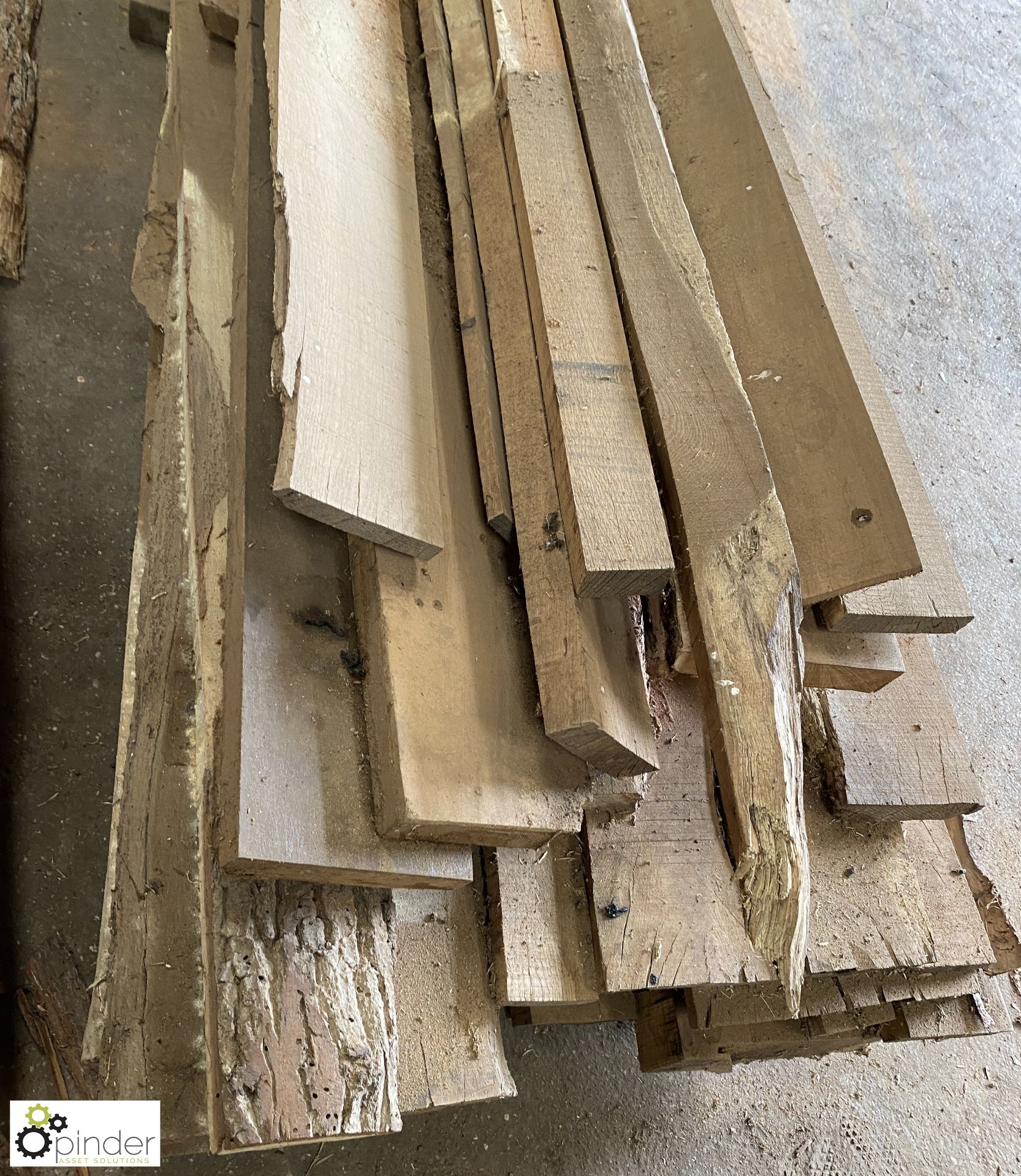 Quantity various air dried Oak Boards, up to 5000mm long, to shelf - Image 11 of 12