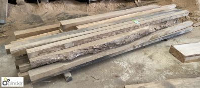Quantity various air dried Oak Beams, etc, 2800mm average length, various thicknesses and widths