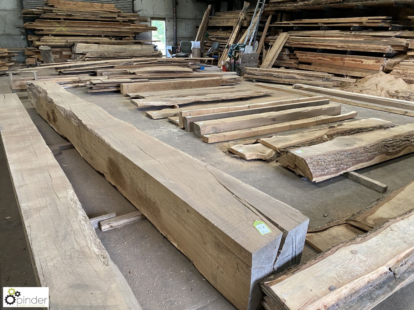 Wide Range of Aged Air Dried Oak, Yew and Cedar Beams, and Boards